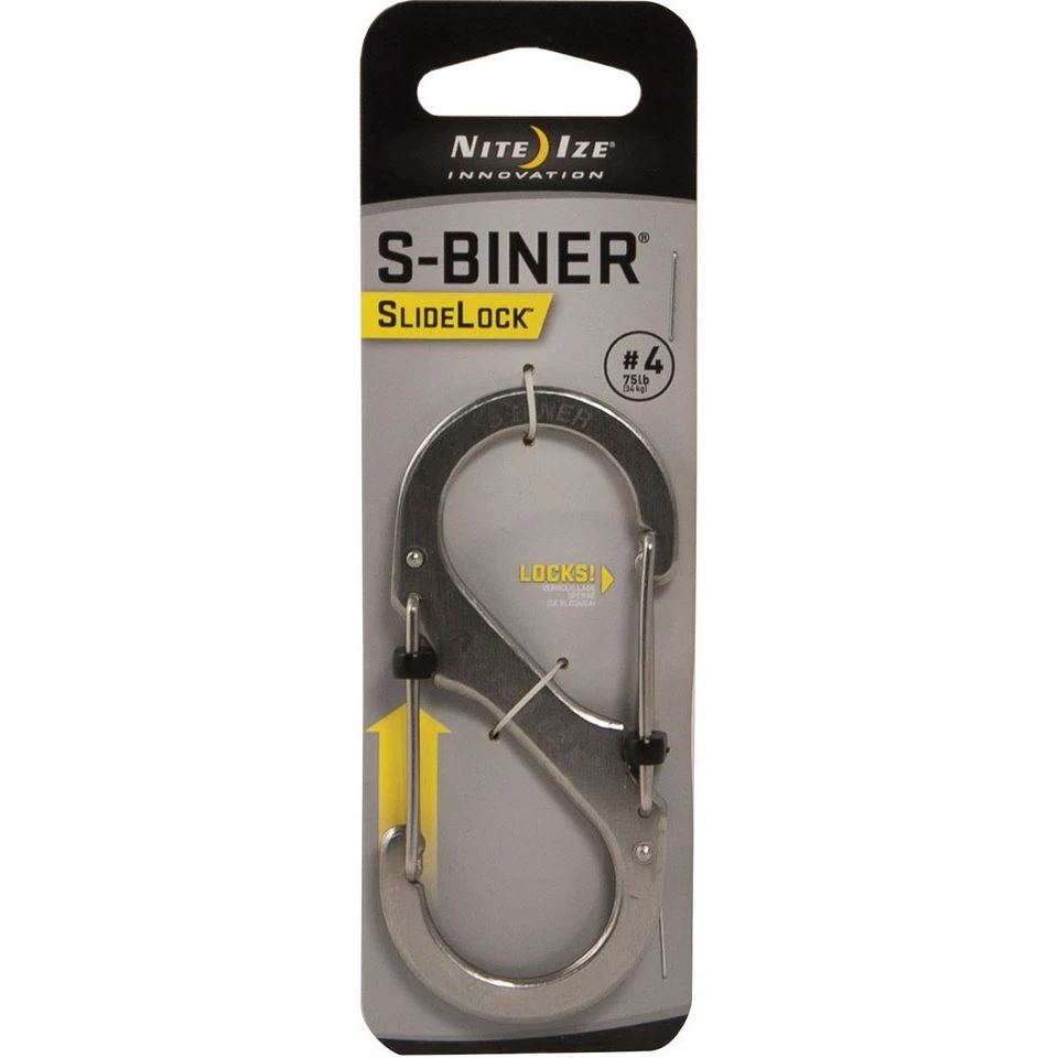 S-Biner SlideLock #4 (Stainless Steel) 1 S-Biner SlideLock #4 (Stainless Steel)