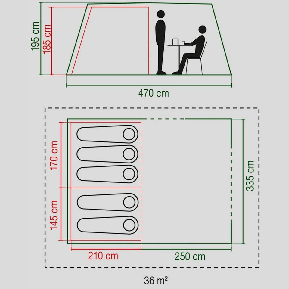 Coleman Mosedale 5 Family 5 Person Tent 2 Coleman Mosedale 5 Family 5 Person Tent - Image 2