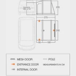 Vango Kilda Low Driveaway Van Awning 17 Vango Kilda Low Driveaway Van Awning -Outdoor Camping Supplies Store go 331017 e