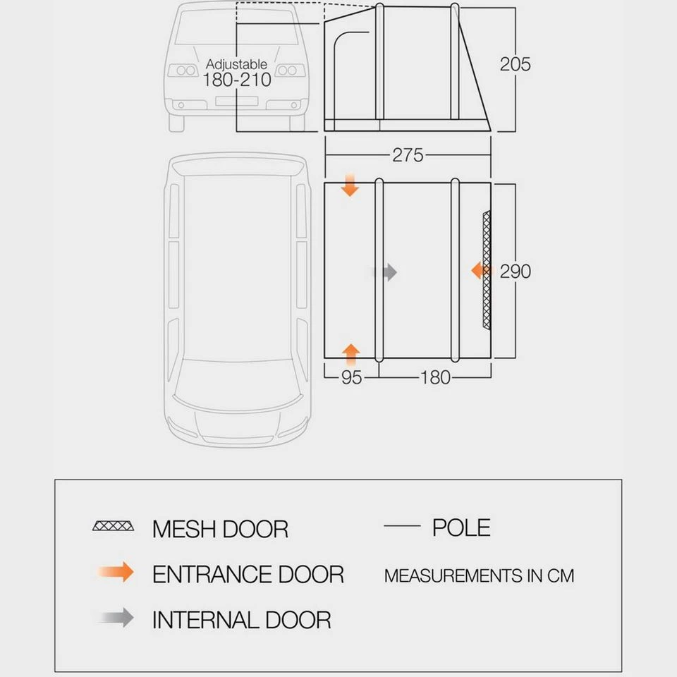 Vango Kilda Low Driveaway Van Awning 5 Vango Kilda Low Driveaway Van Awning - Image 5