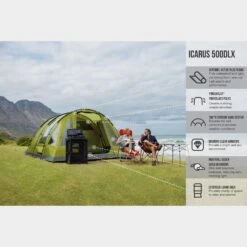 Vango Icarus 500 Deluxe Family Tent -Outdoor Camping Supplies Store go 350646 d