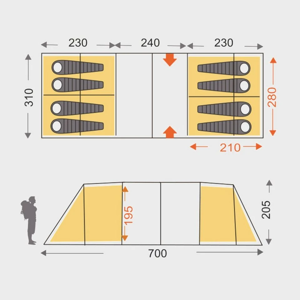 Zenobia 8 Nightfall Tent 2 Zenobia 8 Nightfall Tent - Image 2