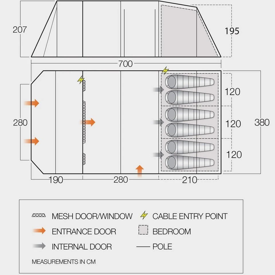 Vango Brecon 600XL Family Tent 2 Vango Brecon 600XL Family Tent - Image 2