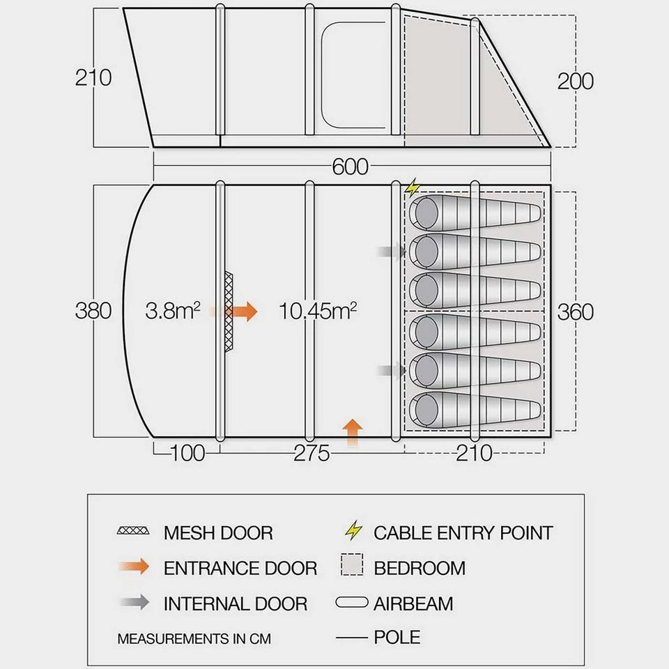 Vango Antrim Air 600XL Family Tent 2 Vango Antrim Air 600XL Family Tent - Image 2