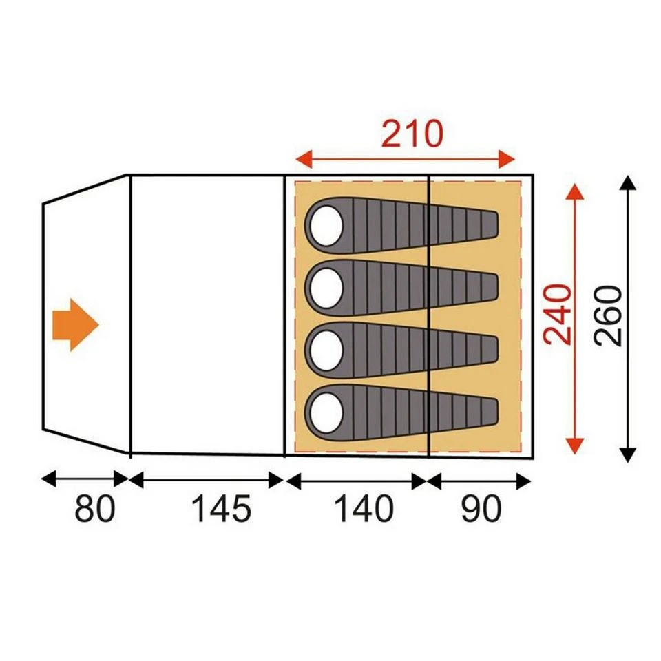Sendero 4 Family Tent 2 Sendero 4 Family Tent - Image 2