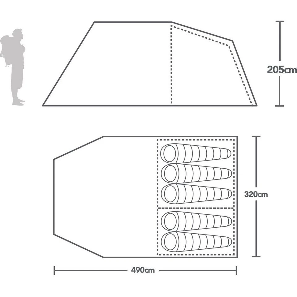 Berghaus Adhara 500 Nightfall® Tent 2 Berghaus Adhara 500 Nightfall® Tent - Image 2